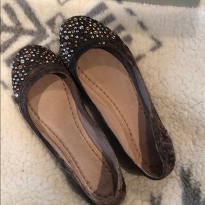 Frye Carson Studded Ballet Flats. Size 8.5 brown
